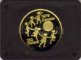 Kanada 1979. 100$ 16.965g arany díszdobozban T:PP aranyáron !