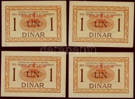 Jugoszlávia 1919. 1D 4K-ás fny-sal (5x) benne egymásutáni sorszámokkal T:I,I-