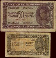 Jugoszlávia 1944. 10D + 50D T:III