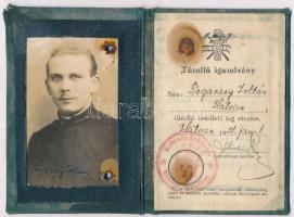 1937 Hatvan, Fényképes tűzoltó igazolvány