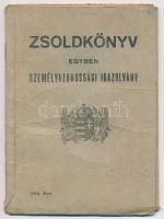cca 1944 Zsoldkönyv, kitöltetlen