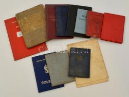 Vegyes okmány tétel: házassági anyakönyvi kivonat, útlevél, tagsági könyvek