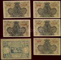 Jugoszlávia 1919. 1/2D (5x) T:I,II+,II + 1921. 1/4D T:III