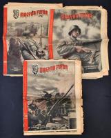 1942-1943 A Magyar Futár, Rajniss Ferenc Lapjának 3 száma háborús hírekkel