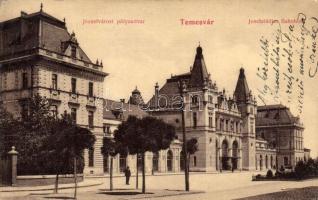 Temesvár, Timisoara; Józsefvárosi pályaudvar, vasútállomás / railway station (EK)