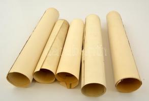 1953-1958 Szocialista oklevelek, 5 db, változó állapotban, kettő szakadozott