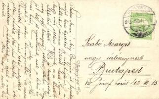 1915 Ipolyság, Sahy; fogadószoba, belső / room interior, photo