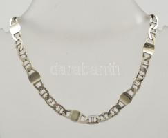 Ezüst(Ag) figaro karkötő, jelzett, h: 21 cm, nettó: 6,9 g