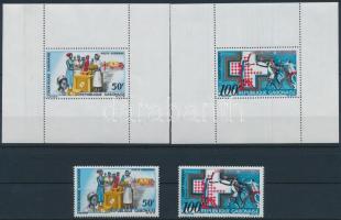 Vöröskereszt sor + bélyegfüzetlap, Red Cross set + stamp-booklet sheet