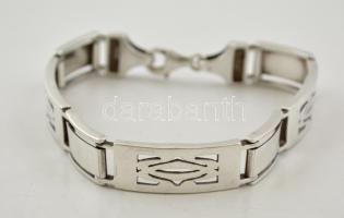 Ezüst(Ag) glídes karkötő, jelzett, h: 19,5 cm, nettó: 22,2 g