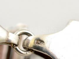 Ezüst(Ag) glídes karkötő, jelzett, h: 19,5 cm, nettó: 22,2 g