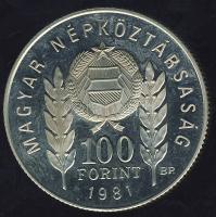 1981. 100Ft + 5L magyar-bolgár közös kiadás "Bulgária 1300 éves" T:PP Eredeti tokban, tanúsítvánnyal!