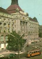 Budapest XI. Hotel Gellért, villamos, automobilok, Képzőművészeti Alap kiadása - modern képeslap / modern postcard