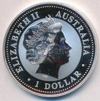 Ausztrália 2001. 1$ Ag Kookaburra (1oz/0.999) T:1  Australia 2001. 1 Dollar Ag Kookaburra (1oz/0.999) C:UNC
