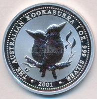 Ausztrália 2001. 1$ Ag "Kookaburra" (1oz/0.999) T:1 
Australia 2001. 1 Dollar Ag "Ko...