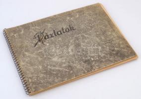 cca 1960 Labdarúgók fotóit, MTI fotókat, újságkívágásokat, nyomtatványokat tartalmazó gyűjtemény, sp...