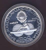 Jugoszlávia 1982. 1500D Ag "Kenu" T:PP Eredeti díszdobozban, tanúsítvánnyal!