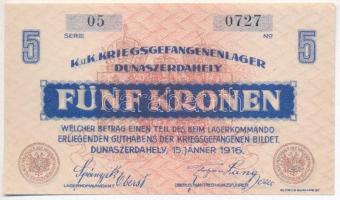Dunaszerdahely / hadifogolytábor 1916. január 15. 5K "05 0727" T:I