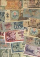 Vegyes bankjegy tétel, 374db magyar és 62db külföldi, benne jobbakkal T:II+,II,III,IV