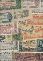 Vegyes bankjegy tétel, 374db magyar és 62db külföldi, benne jobbakkal T:II+,II,III,IV