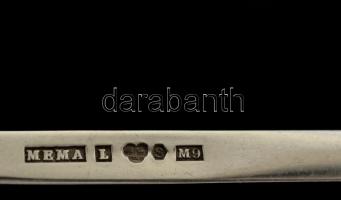 Ezüst(Ag) "Kristianstad" kiskanál zománc címerrel, jelzett, h: 11 cm, bruttó: 12,6 g