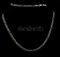 Ezüst(Ag) figaro nyaklánc, jelzett, h: 58,5 cm, nettó: 11 g