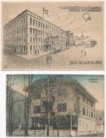 18 db RÉGI magyar és történelmi magyar városképes lap, vegyes minőség / 18 pre-1945 Hungarian and historical Hungarian town-view postcards, mixed quality