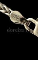 Ezüst(Ag) fonott nyaklánc, szívvel, jelzett, h: 45 cm, nettó: 10,8 g