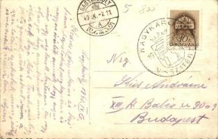 1940 Szurduk, Surduc; 'Nagykároly visszatért' So. Stpl., Foto Liszka photo (EK)