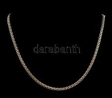 Ezüst(Ag) fonott nyaklánc, jelzett, h: 39,5 cm, nettó: 13,4 g