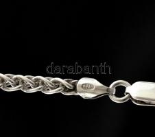 Ezüst(Ag) fonott nyaklánc, jelzett, h: 39,5 cm, nettó: 13,4 g