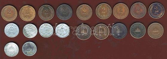 1895-1918. 2f (20x) + Ausztria 1894-1918. 2f (22x) T:2,3,4