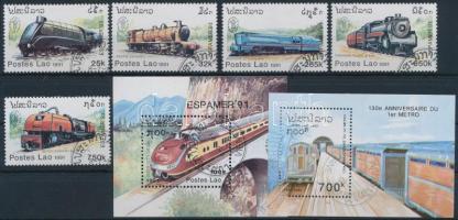 1936-1997 Vasút motívum 3 db sor + 4 db blokk + 4 db önálló érték 3 stecklapon, 1936-1997 Railway 3 sets + 4 blocks + 4 stamps