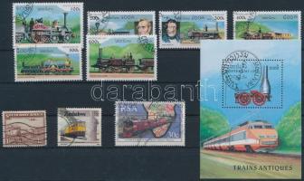 1936-1997 Railway 3 sets + 4 blocks + 4 stamps 1936-1997 Vasút motívum 3 db sor + 4 db blokk + 4 db ...