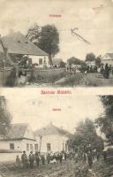 Méhi, Vcelince; Plébánia, Iskola, utcaképek gémes kúttal / parish, school, street views (EK)