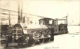 Az Alföld-Fiumei vasút 19-es sorszámú gőzmozdonya / steam engine of the Alföld-Fiume railways, photo