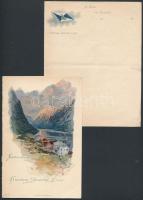 cca 1906 Hamburg-Amerika Linie hajózási társasággal kapcsolatos 4 db nyomtatvány: koncert program, m...