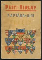 1941 A Pesti Hírlap naptára, foltos, elejében ceruzás bejegyzésekkel