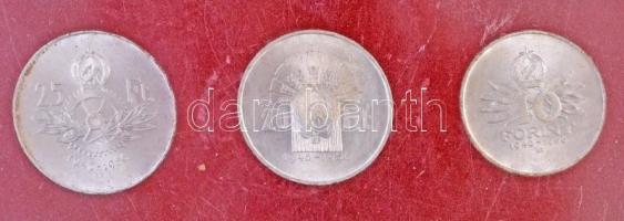 1956. 10Ft + 20Ft + 25Ft Ag "10 éves a Forint" sor bordó MNB tokban T:1-
Adamo EM4, EM5, ...