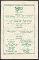 1928 Meghívó a MOVE nagykőrösi torna- és vívóegyesület céllövő bajnoki és asztalitenisz versenyeire, 23x15 cm