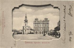 Temesvár, Timisoara; Gyárváros, Kossuth tér, Bruder Kohn üzlete / square, shop, Art Nouveau  (EK)