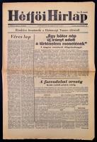 1956 Hétfői Hírlap I. évfolyamának 4. száma(október 29.), benne a forradalom híreivel