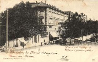 1898 Fiume, Mlacca und Volksgarten / Mlacca e giardino publico / public park