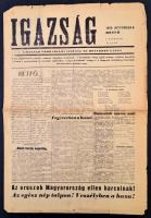 1956 Az Igazság I. évfolyamának 10. száma, benne a forradalom híreivel