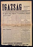 1956. november 7. Az Igazság I. évfolyamának 12. száma, benne a forradalom híreivel