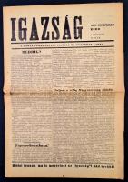 1956. november 6. Az Igazság I. évfolyamának 11. száma, benne a forradalom híreivel