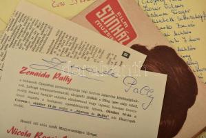 1959 Világsztárok az opera és a zene tájáról. Kb 110 darab aláírás magyar és külföldi hírességektől,...