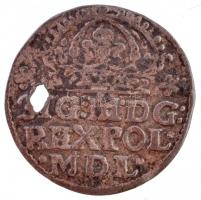 Lengyel Királyság 1615. 1Gr Ag "III. Zsigmond" (1,13g) T:3 ly. Poland 1615. 1 Grossus Ag "Sigismund III" (1,13g) C:F hole Kopicki 805.