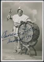1940 Aureliano Pertile (1885-1952) operaénekes aláírása egy színházi fotón, dátumozva, 15x10 cm.