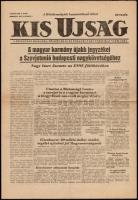 1956. november 3. A Kis Újság I. évfolyamának 3. száma, benne a forradalom híreivel